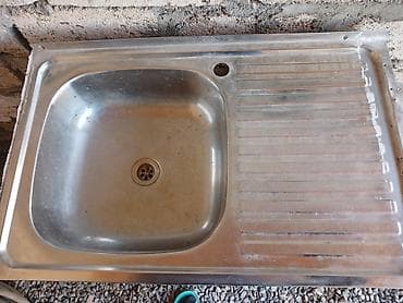 palma agaci: Düzbucaqlı Mətbəx çanağı, Şkaflı, Paslanmaz polad — 3