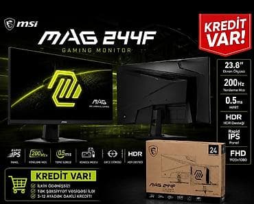 komputer dest: MSI MAG 244F Gaming Monitor - Ekran ölçüsü: 23.8" - Göstəriş: FHD — 1