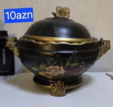 Dekorativ qapaqlı qab (şirniyyat/konfet qabı, potpourri və s.) - — 6