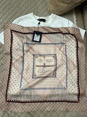 qadın baş ortuyu: Louis Vuitton köynək - Material: 100% ipək (etiketli) Etiketi — 1
