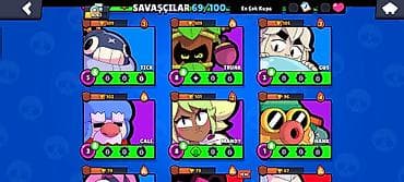 yeni oyunlar: Brawl Stars hesabı - Kupa: 16.163+ - Açıq döyüşçü sayı: 69/100 - Bir — 10