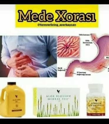 Məhsul: Mədə üçün bitki tərkibli dəst Təsvir: - Aloe Vera Gel (1L
