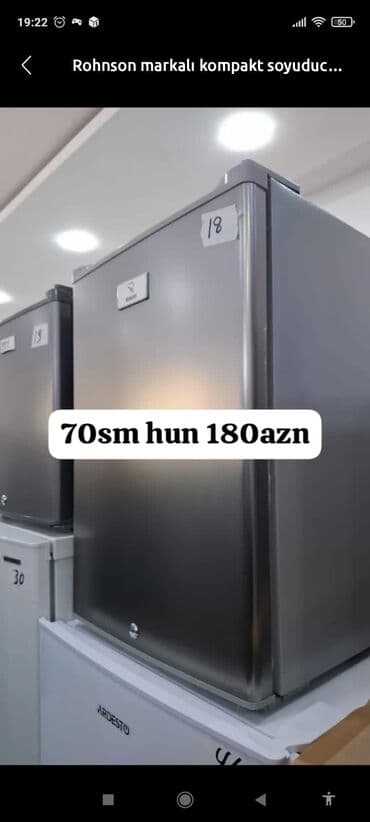 Mini Soyuducu Satılır, rəng - Gümüşü