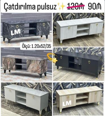 Yeni, Düz TV altlığı, Polkalı, Laminat