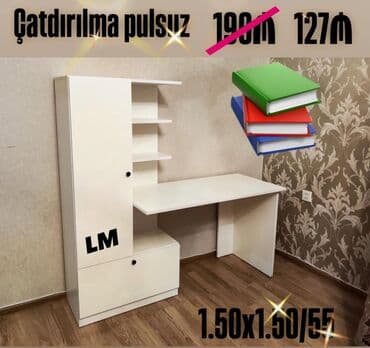 çalışma masası qiyməti: Kompüter masası, Yeni, Açılmayan, Laminat, Dördbucaq masa — 1