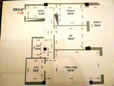 tap az evlər əmircan: 3 otaqlı, Yeni tikili, m. Nəriman Nərimanov, 139 kv. m — 2