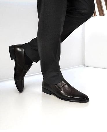 platforma ayaqqabi: Pierre Cardin original qəhvəyi rəngdə həqiqi dəri klassik ayaqqabı. 42 — 2