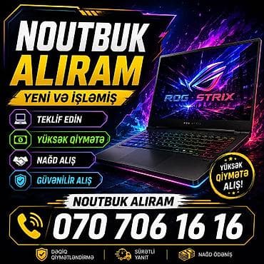 islenmis notebook satiram: ƏN YÜKSƏK QİYMƏTLƏ NOUTBUK ALIRAM YENİ VƏ İŞLƏMİŞ TEKLİF EDİN — 1