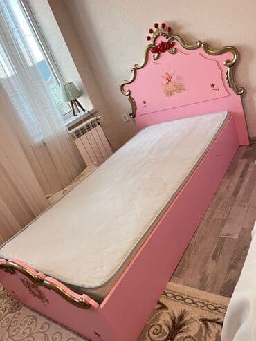 силиконовая форма: Для девочки, Кровать, Без подьемного механизма, С матрасом, Без выдвижных ящиков — 2