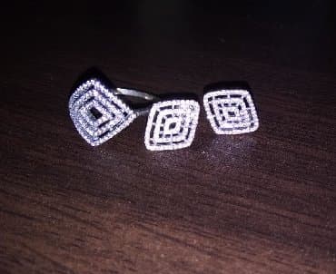 tek qaş: Yeni gumus komplekt. qaslar sirkon — 1