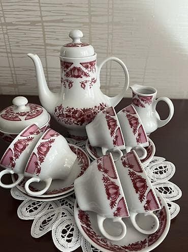 kofe dəsti: Qəhvə dəsti, rəng - Ağ, Farfor, 6 nəfərlik, Almaniya — 2