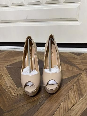 guess: Bej rəngli platformalı açıq burunlu dikdaban ayaqqabı - Model — 1