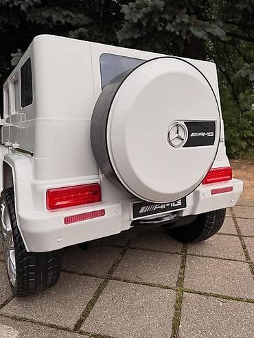 Детский мир: Uşaq elektrik maşını – Mercedes-Benz G-Class AMG üslubunda, ağ rəng — 7