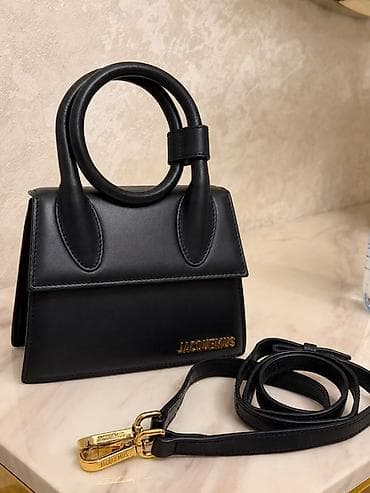 Jacquemus Le Chiquito Noeud mini çanta – qara rəng - Material: hamar lalafo.az -da Jacquemus Le Chiquito Noeud mini çanta – qara rəng - Material: hamar