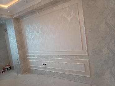 Sağlamlıq və gözəllik: Dekorativ divar panelləri və boya işi - Klassik-modern üslubda divar — 1