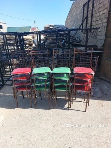 stol stul işlenmiş: Yeni, Sadə stul, Metal, Azərbaycan — 26