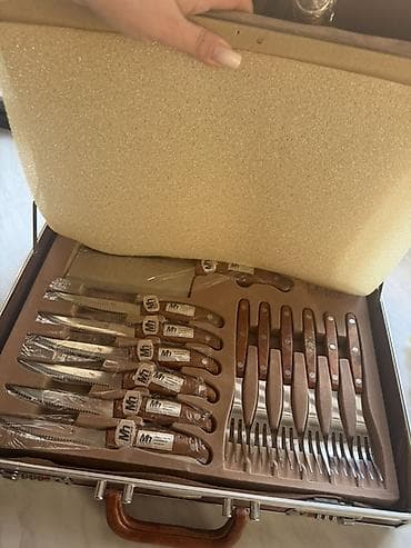 Столовые приборы: Millerhaus MH-9200 25 Parçalı Bıçaq Dəsti – mərmər dəstəkli, alüminium — 2