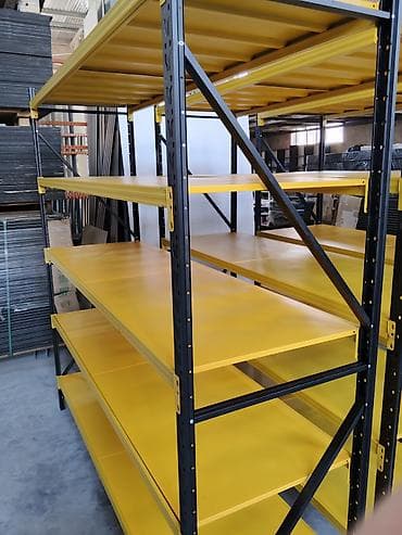 vitrin magaza: Metal anbar rəfi sistemi - Konstruksiya: Qara rəngli möhkəm metal — 3