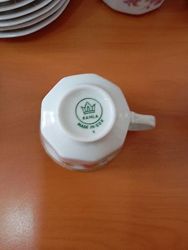 güll: Çay dəsti, rəng - Ağ, Farfor, 6 nəfərlik, Almaniya — 2