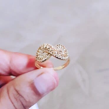 tək qaş: Toy, Üzük, Sarı qızıl, 585 Əyar, Qaşsız — 2