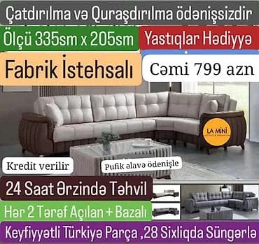 Künc divan, Yeni, Açılan, Bazalı, Şəhərdaxili pulsuz çatdırılma