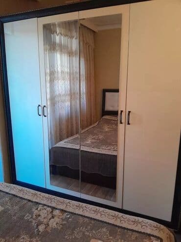 односпальная кровать: 2 односпальные кровати, Трюмо, Шкаф, 2 тумбы, Азербайджан, Б/у — 1