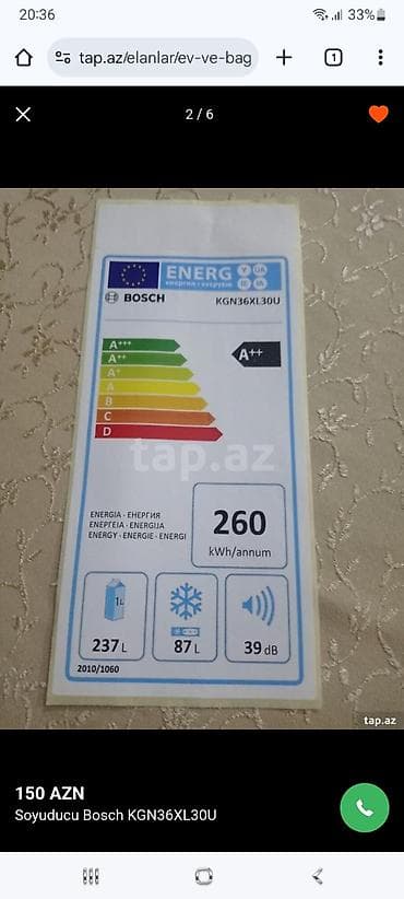 ev kamerası: 2 qapılı Arcelik Soyuducu Satılır, rəng - Ağ — 4