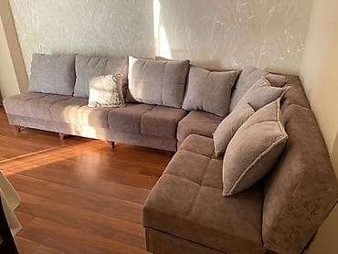 kunc divan: Künc divan, İşlənmiş, Açılan, Bazalı, Vеlur parça — 1