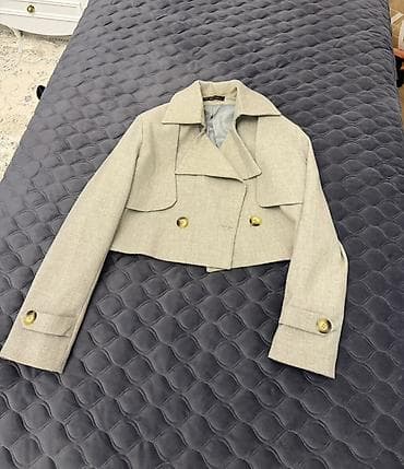 drap paltolar: Qadın üst geyimləri dəsti 1) Qara qısa bouklé palto - Tekstura — 7