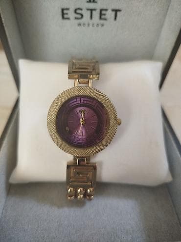 qizil sat: Qol saatı, Versace, rəng - Bənövşəyi — 1