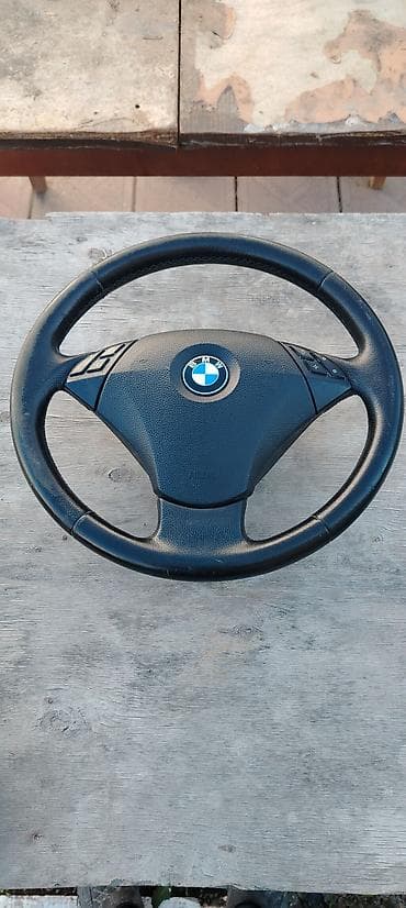 bmw furqon: BMW sükan çarxı - Model: orijinal BMW 3-şüəli sükan - Material: dəri — 2