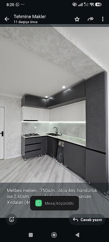 Metbex mebeli. 750azn. ölcü 4m. hündürlük ise 2.60sm. uzerinde hecne — 1