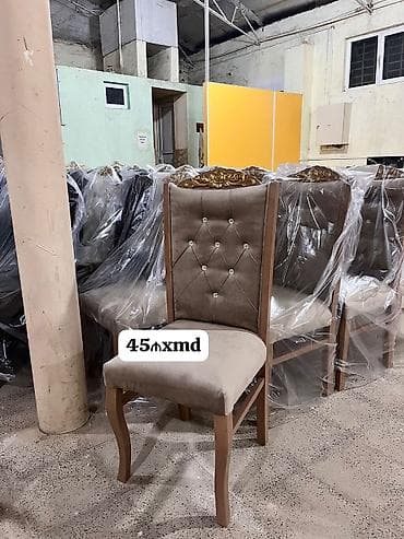 stol stullar: Qonaq otağı üçün, Qatlanmayan, rəng - Bej Stul — 1
