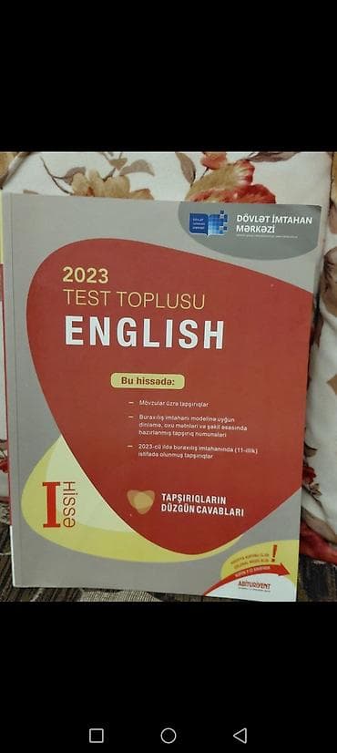 İngilis dili Testlər 11-ci sinif, DİM, 1-ci hissə, 2023 il