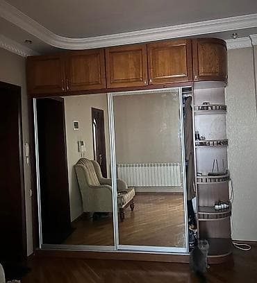 elektron saat: 3 qapılı, Güzgülü, Qəhvəyi, Taxta, Kupe, Düz dolab — 1