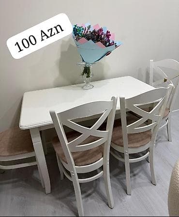 Mətbəx üçün, İşlənmiş, 4 stul