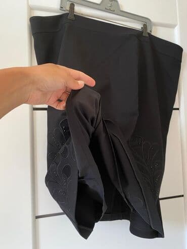 karandaş qadın ətəkləri: Midi Ətək, Cins, 2XL — 12