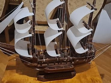Dekorativ yelkənli gəmi maketi.Böyük ölçülüdür - Material: laklanmış — 4