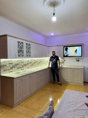 Sifarişlə mətbəx dəsti, Özü çəkən petlələr, Mat laminat, Kredit var, Ünvandan götürmə, Pulsuz çatdırılma, Ödənişli çatdırılma