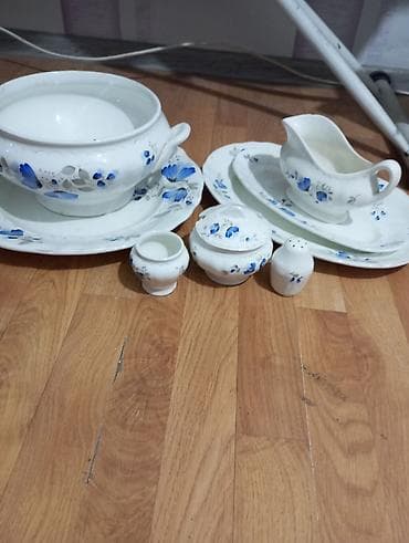 Nahar dəsti, rəng - Ağ, Farfor