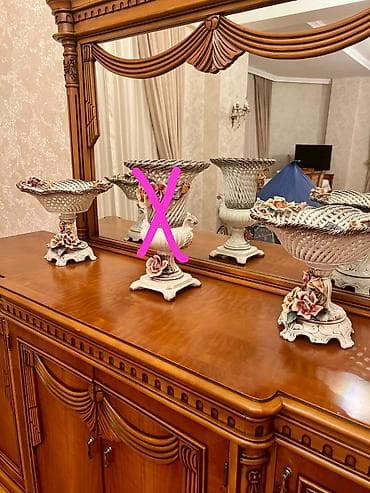 lala.fo posuda: Keramika italiya,istehsalı 2 cüt meyvə qabı – klassik üslub - — 1