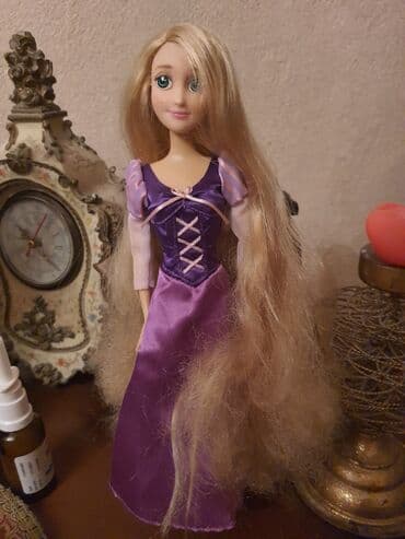 ucuz kuklalar: Rapunzel uzun saç sarı gəlincik kukla Disney yeni — 1