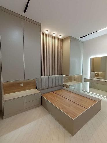 Yataq otağı üçün sifarişlə mebel dəstləri – layihədən quraşdırmaya