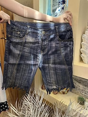 şortik kişi: 2cins şort alana köynək hədiyyə🎁 Denim dəst – cins şortik və cins — 2