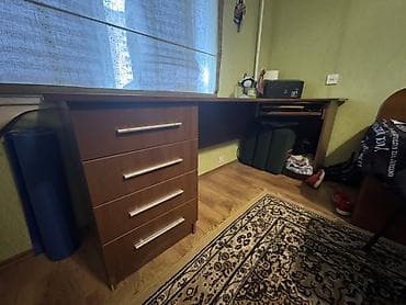 Kompüter masası, İşlənmiş, Açılmayan, Taxta, Künc masa — 5