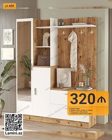 LA MINI dəhliz dolabı - Model: Dəhliz Dolabı - Ölçülər: E 40 × H 200