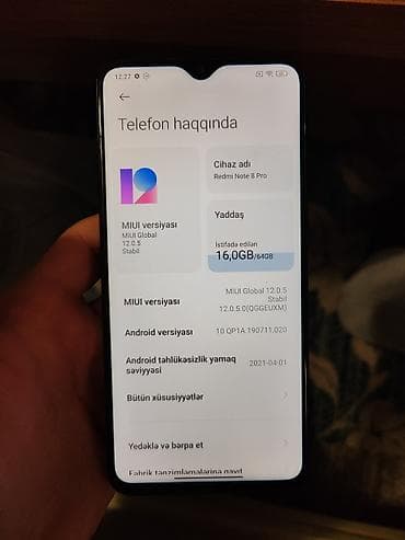 redmi k80: Redmi Note 8 Pro, 64 GB, rəng - Qara, İki sim kartlı — 2
