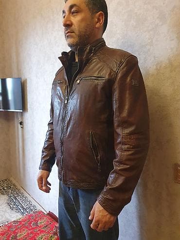 dəri kurtka kişi: Kişi dəridən gödəkçə,fevral ayi Almaniyada alinib - Material: təbii — 7