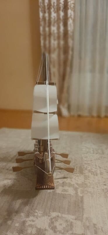 антикварные часы настенные: Taxta yelkənli gəmi maketi - Material: tamamilə ağacdan hazırlanmış — 4