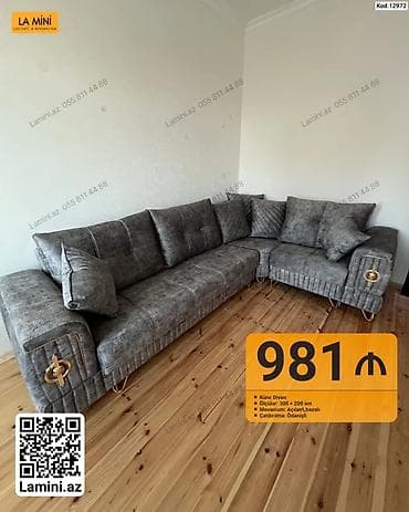 Künc divanı — lamini.az modeli (Kod: 12972) - Ölçülər: 300 × 200 sm -